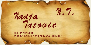 Nadja Tatović vizit kartica